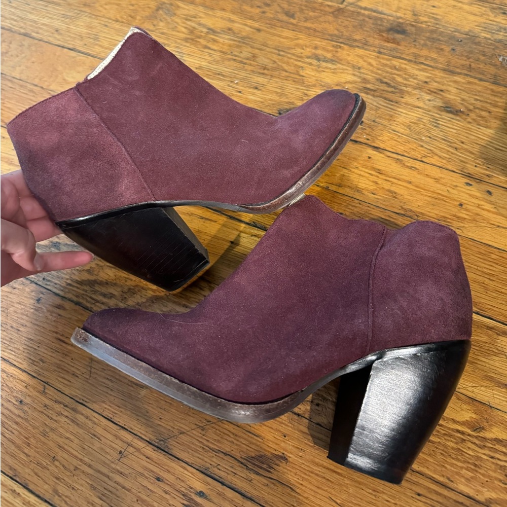 SoHo Cobbler - Purple Genuine Suede Booties